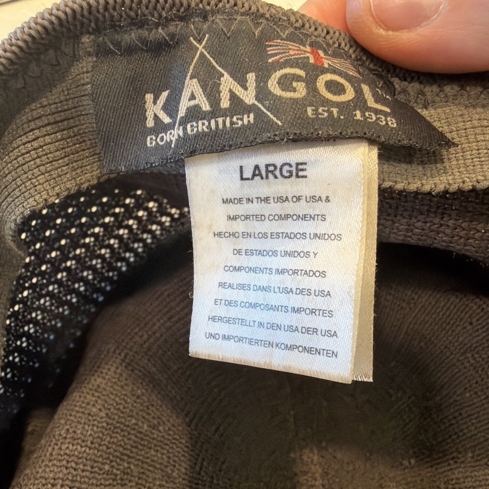 Kangol Unisex Tropic 504 Ventair Flat Cap, Gray Size Large Pre owned - Picture 6 of 12